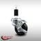 Service Caster 3'' SS Phenolic Swivel 1-3/8'' Expanding Stem Caster with Brake SCC-SSEX20S314-PHS-TLB-138 - alternate 3